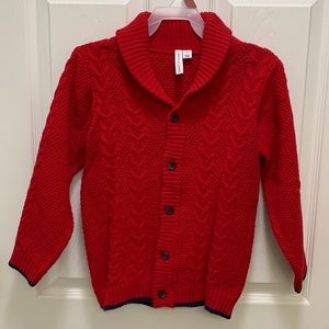 Janie and Jack boys size 6 red button down sweater